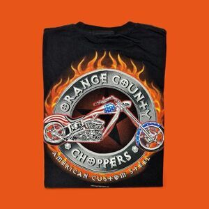 Vintage Orange County Choppers Biker T-Shirt Black Mens Large 2003
